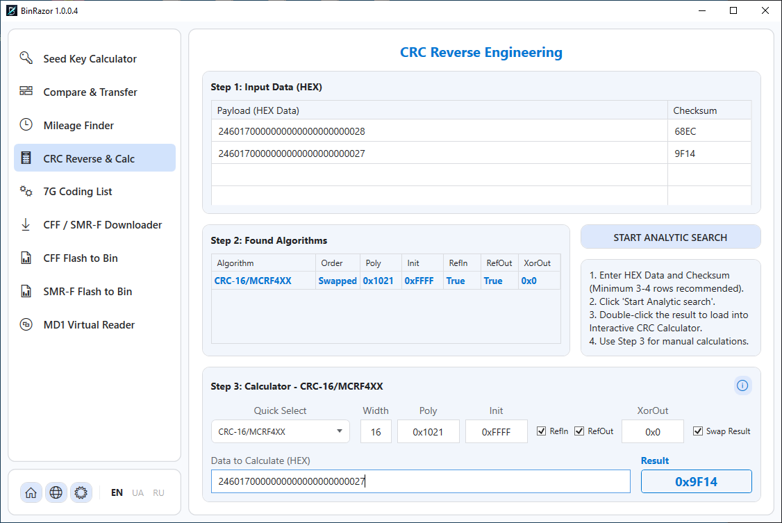 CRC Reverse