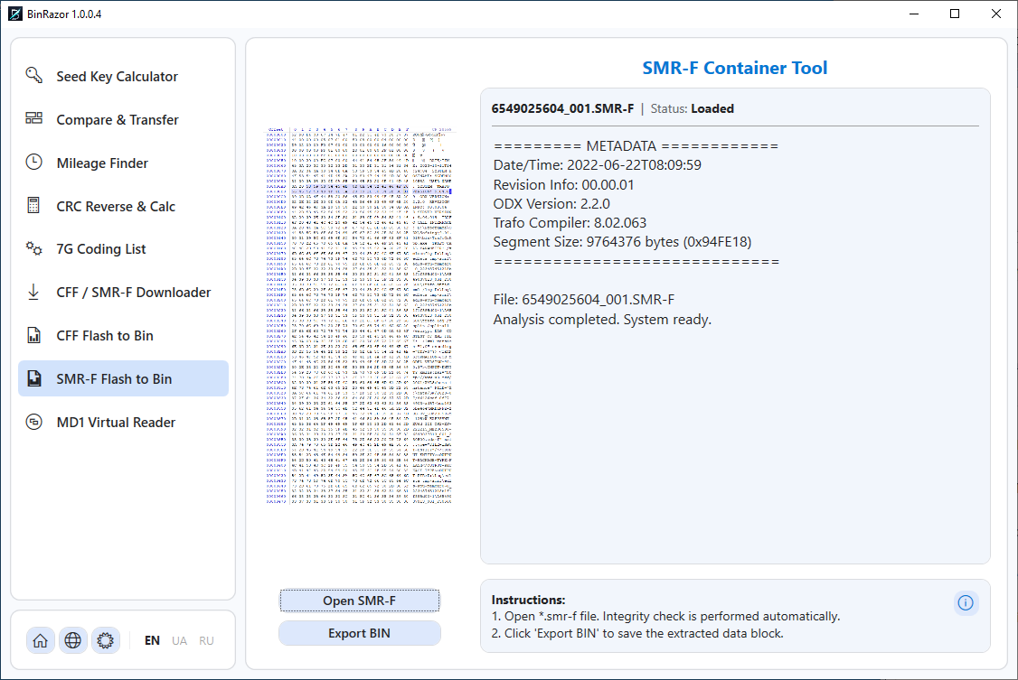 SMR-F Container Tool